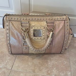 🔥♥️ Host Pick 🔥👍 Versace Oversized Handbag Rose Gold Snake Skin